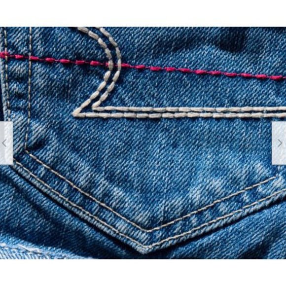 Vintage American Eagle Y2K 100% Cotton Pink Stitching Cuffed Mini Shorts Sz 0 - Picture 3 of 4